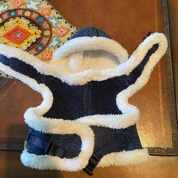 CUTE DENIM n Wool Pet Hoodie vest!! - Picture 2 of 5